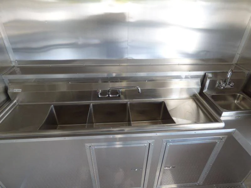 Concession Trailer Arizona Beige 8.5' x 26' BBQ Smoker Event Catering Restroom