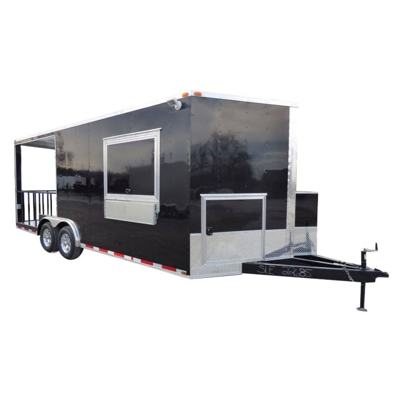 1433-concession-trailer-black-8.5-x-20-bbq-smoker-food-catering-1.jpg Concession Trailer Black 8.5' x 20' BBQ Smoker Food Catering