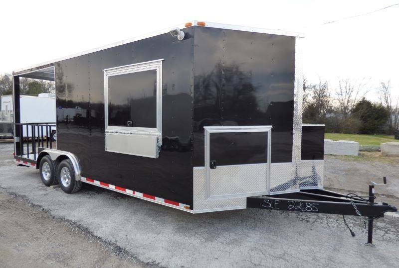 1433-concession-trailer-black-8.5-x-20-bbq-smoker-food-catering-3.jpg Concession Trailer Black 8.5' x 20' BBQ Smoker Food Catering