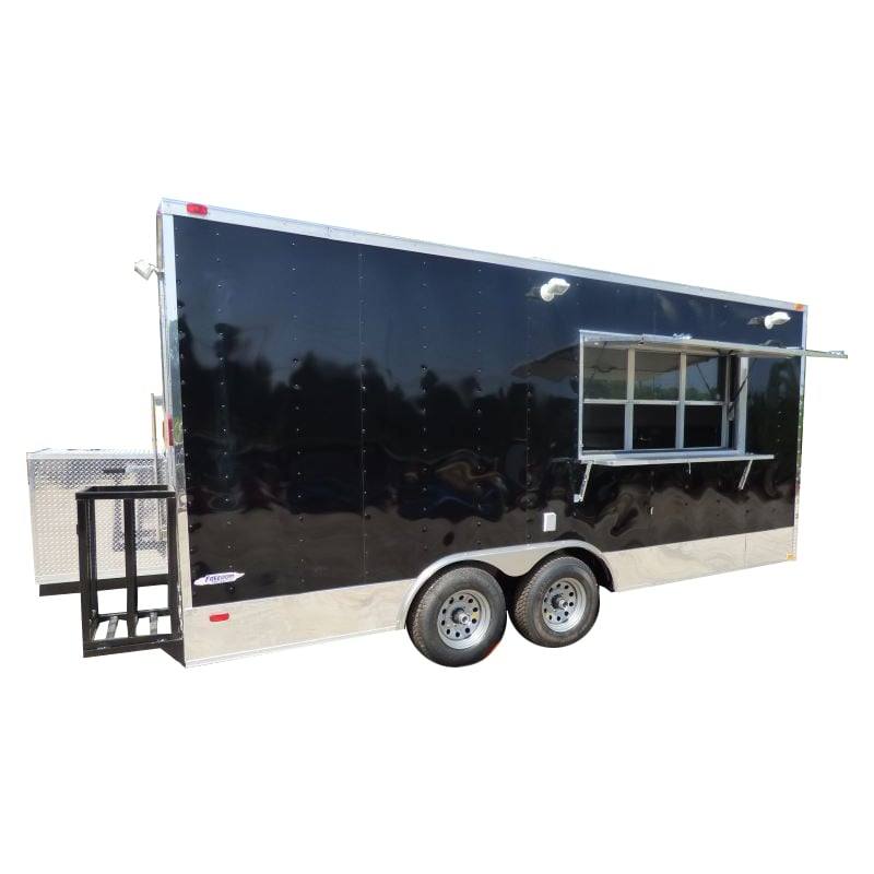 1437-concession-trailer-black-8.5-x18-catering-event-food-appliances-restroom-1.jpg Concession Trailer Black 8.5'x18' Catering Event Food Appliances Restroom