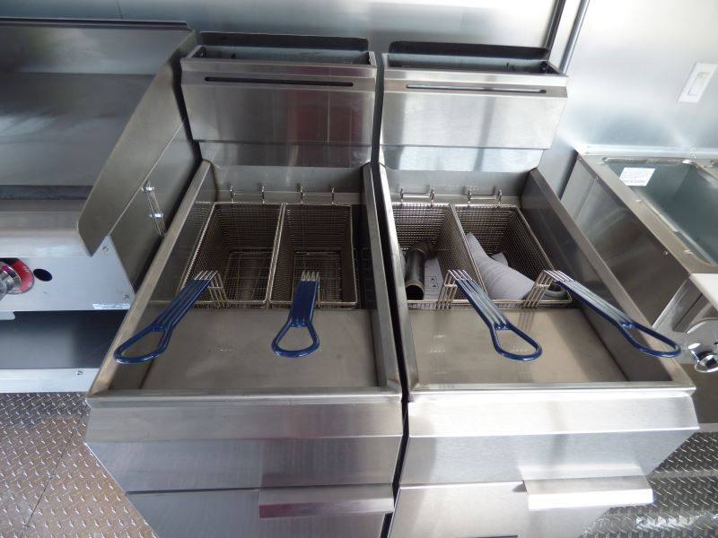 Concession Trailer Black 8.5'x18' Catering Event Food Appliances Restroom