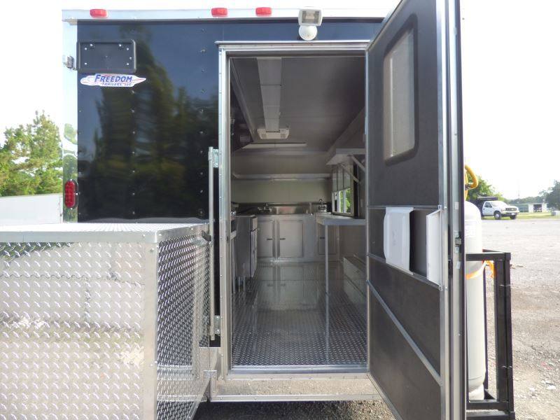 Concession Trailer Black 8.5'x18' Catering Event Food Appliances Restroom