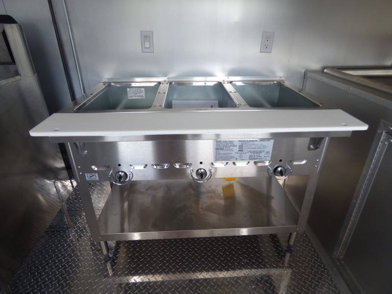 Concession Trailer Black 8.5'x18' Catering Event Food Appliances Restroom