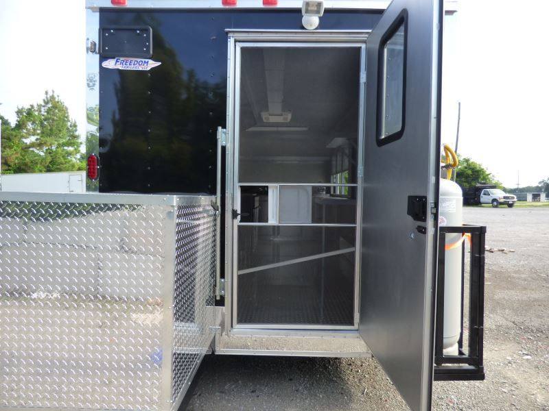 Concession Trailer Black 8.5'x18' Catering Event Food Appliances Restroom