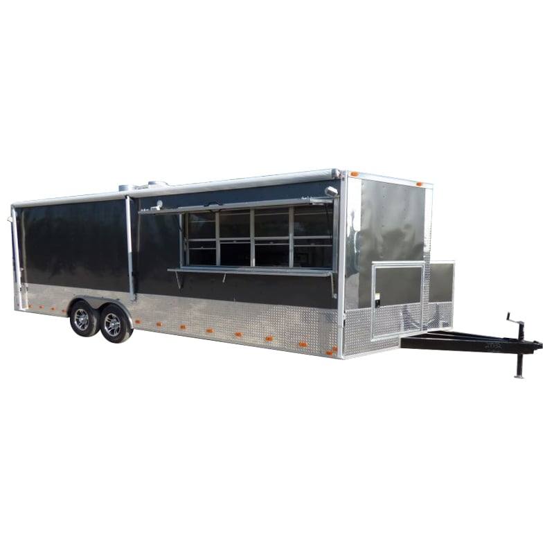 1443-concession-trailer-charcoal-gray-8.5-x-24-catering-event-food-trailer-1.jpg Concession Trailer Charcoal Gray 8.5' x 24' Catering Event Food Trailer