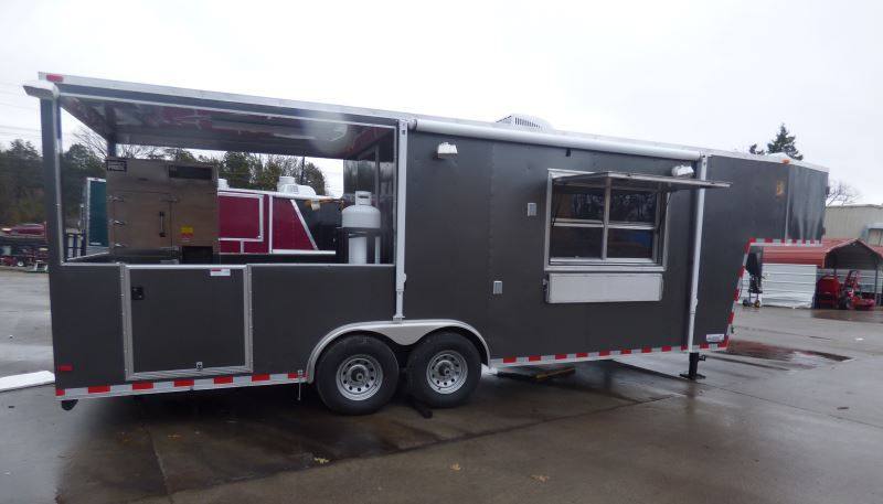 1444-concession-trailer-charcoal-gray-8.5-x-30-gooseneck-bbq-smoker-catering-event-10.jpg Concession Trailer Charcoal Gray 8.5' x 30' Gooseneck BBQ Smoker Catering Event