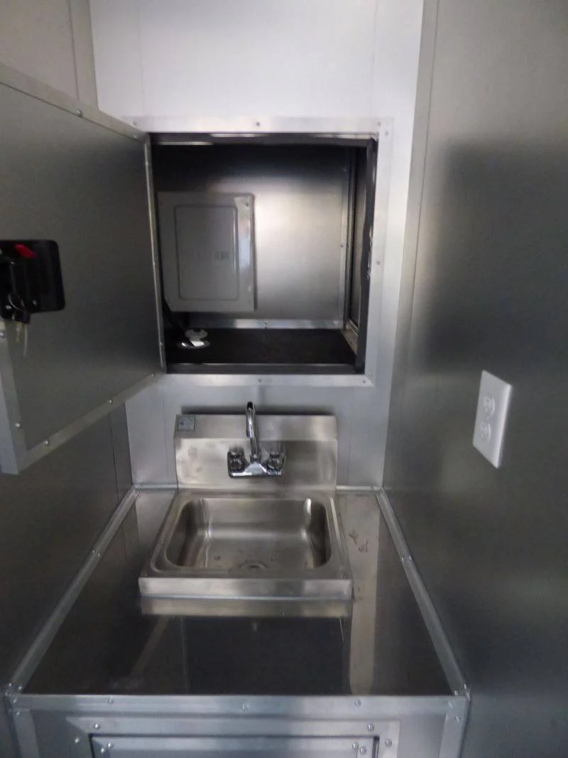 Concession Trailer Gooseneck Black 8.5' x 45' BBQ Smoker Event Catering Restroom