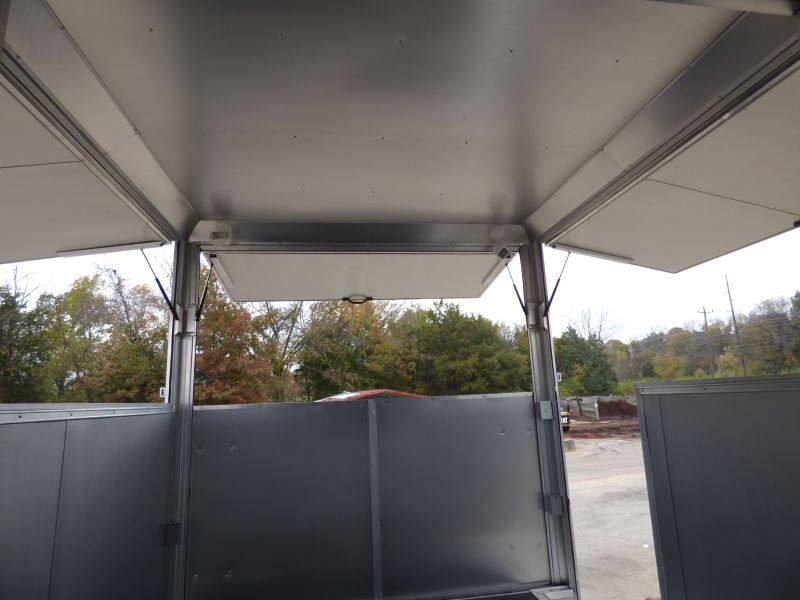 Concession Trailer Gooseneck Black 8.5' x 45' BBQ Smoker Event Catering Restroom
