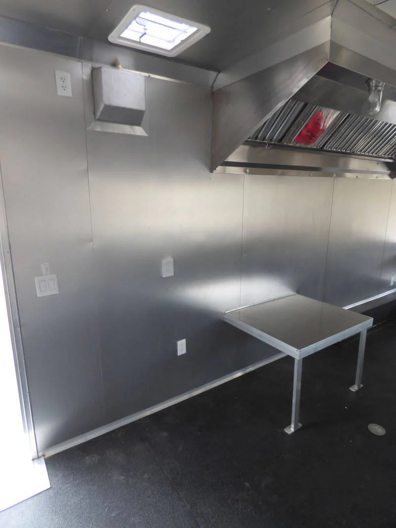 Concession Trailer Gooseneck Black 8.5' x 45' BBQ Smoker Event Catering Restroom