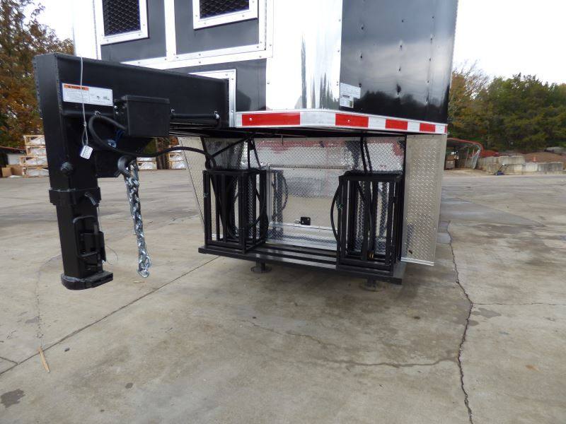 Concession Trailer Gooseneck Black 8.5' x 45' BBQ Smoker Event Catering Restroom
