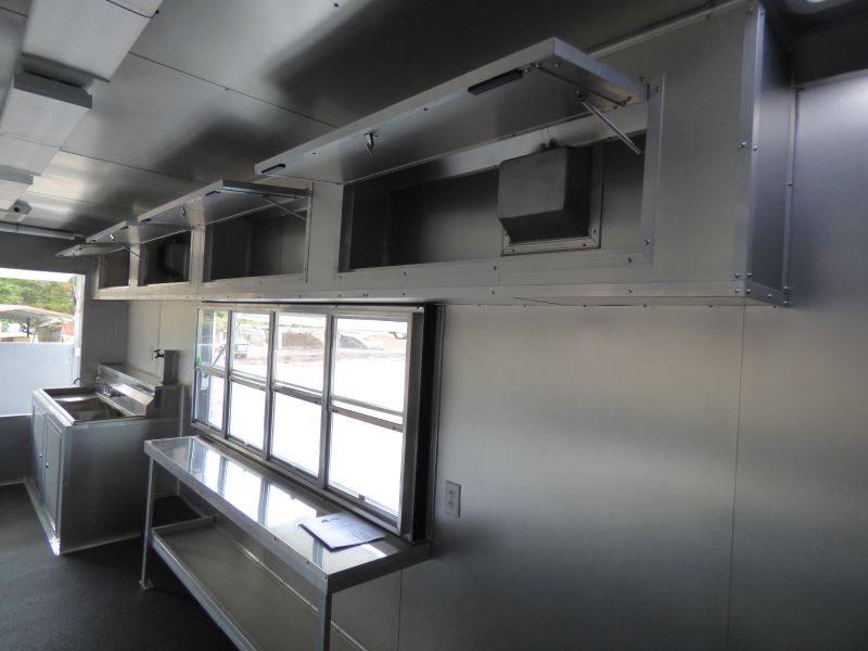 Concession Trailer Gooseneck Black 8.5' x 45' BBQ Smoker Event Catering Restroom