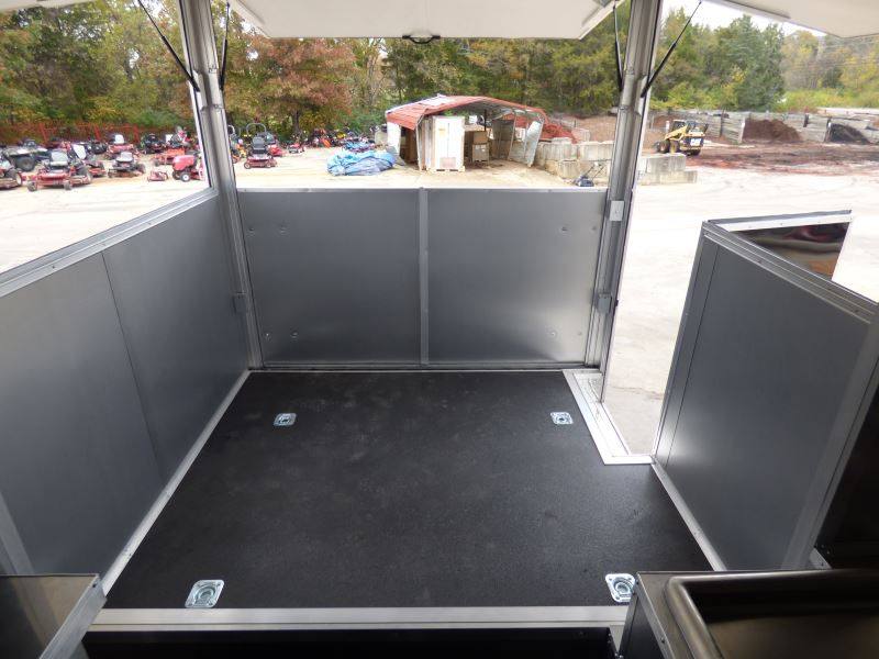 Concession Trailer Gooseneck Black 8.5' x 45' BBQ Smoker Event Catering Restroom