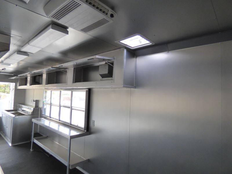 Concession Trailer Gooseneck Black 8.5' x 45' BBQ Smoker Event Catering Restroom