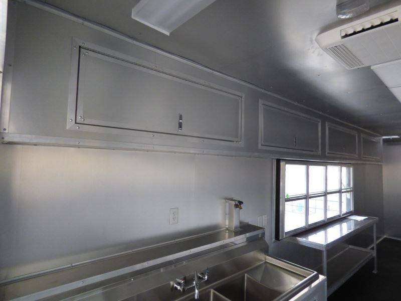 Concession Trailer Gooseneck Black 8.5' x 45' BBQ Smoker Event Catering Restroom