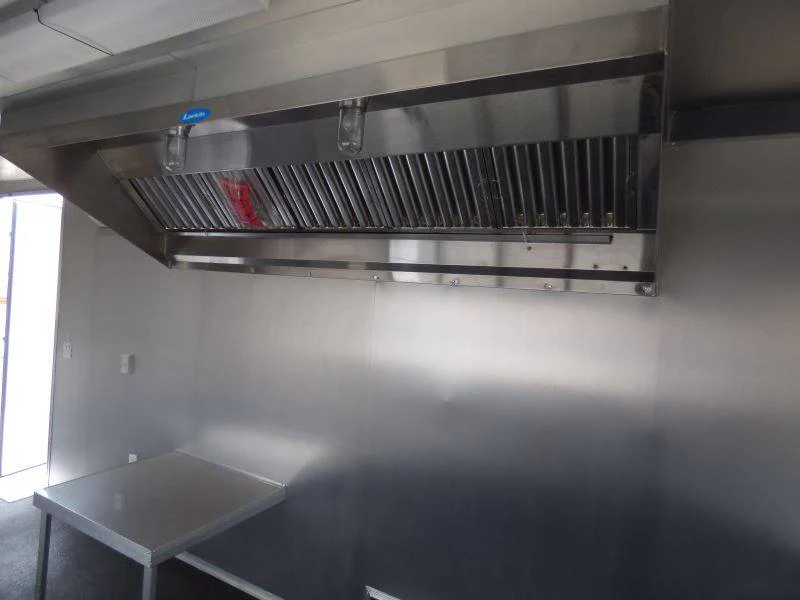 Concession Trailer Gooseneck Black 8.5' x 45' BBQ Smoker Event Catering Restroom