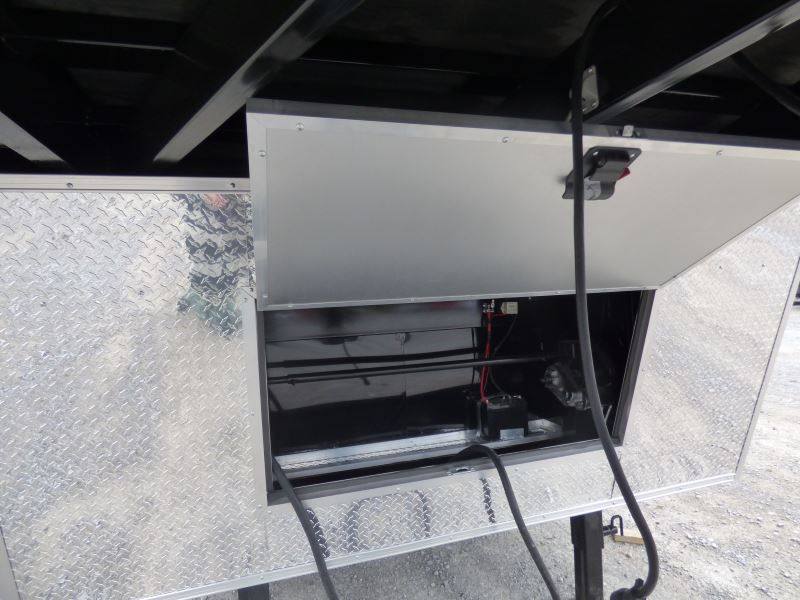 Concession Trailer Gooseneck Charcoal Gray 8.5' x 36' BBQ Smoker Event Catering