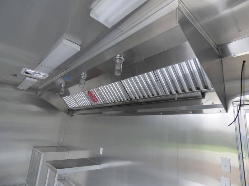Concession Trailer Gooseneck Charcoal Gray 8.5' x 36' BBQ Smoker Event Catering