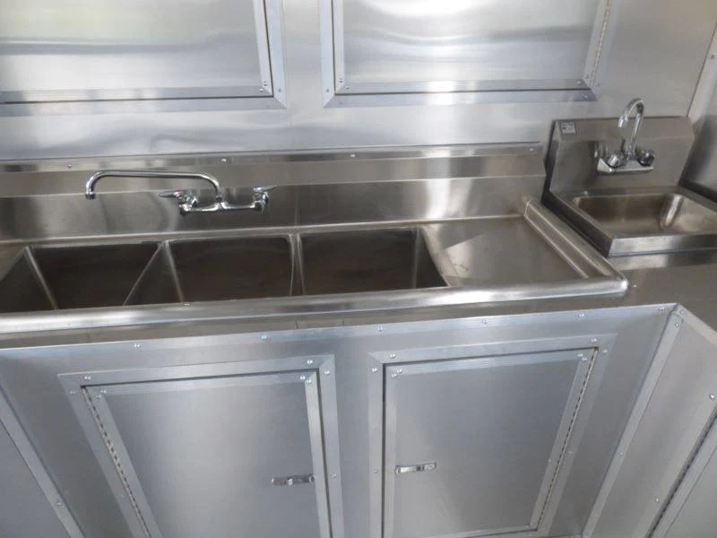 Concession Trailer Gooseneck Charcoal Gray 8.5' x 36' BBQ Smoker Event Catering