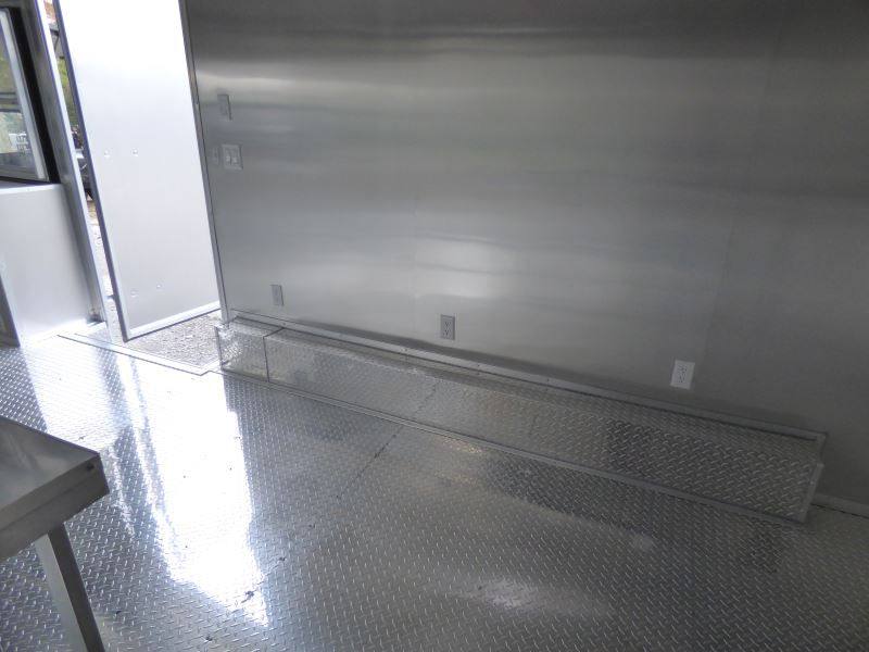 Concession Trailer Gooseneck Charcoal Gray 8.5' x 36' BBQ Smoker Event Catering