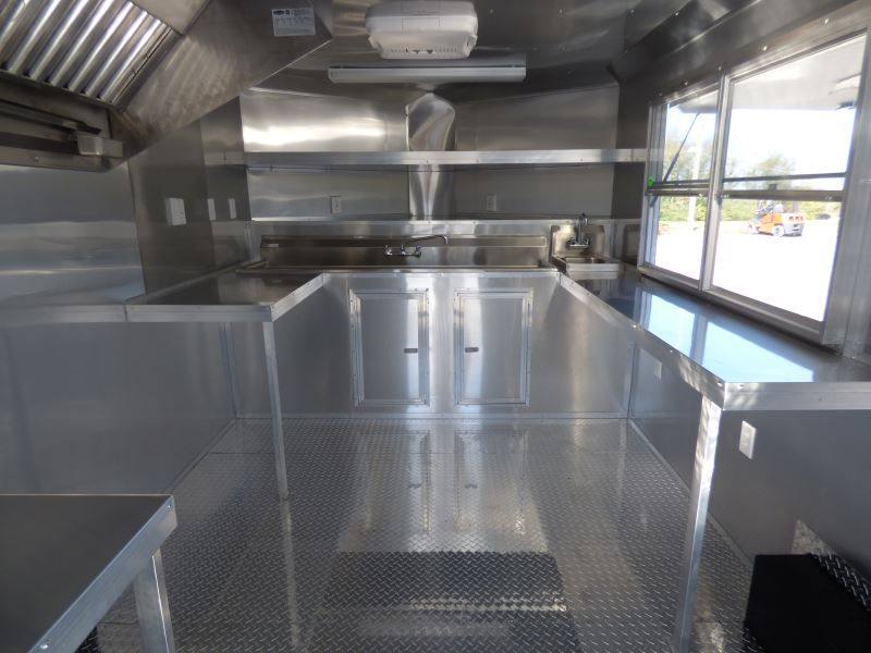 Concession Trailer Indigo Blue 8.5' x 17' BBQ Smoker Event Catering