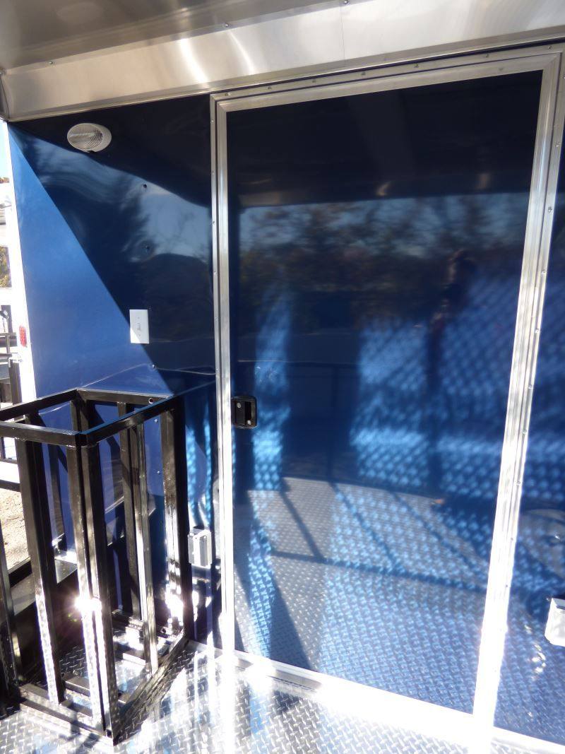 Concession Trailer Indigo Blue 8.5' x 17' BBQ Smoker Event Catering