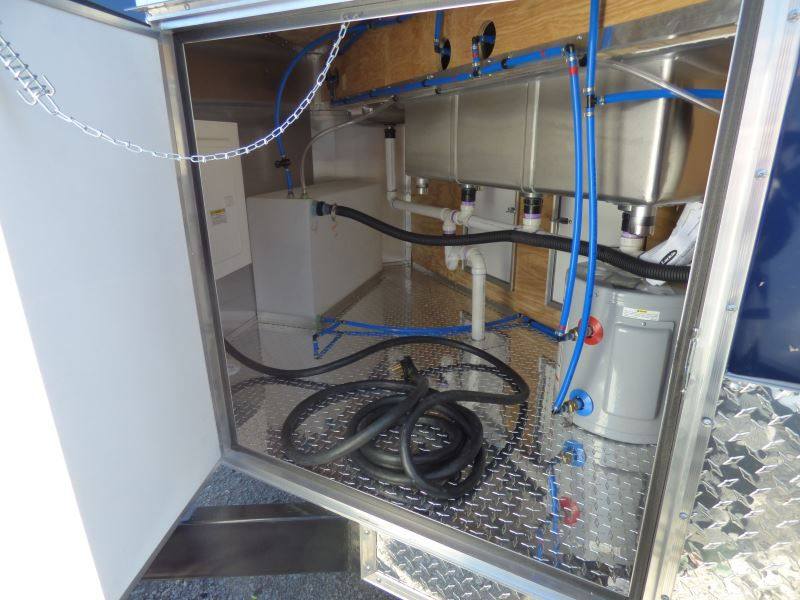 Concession Trailer Indigo Blue 8.5' x 17' BBQ Smoker Event Catering