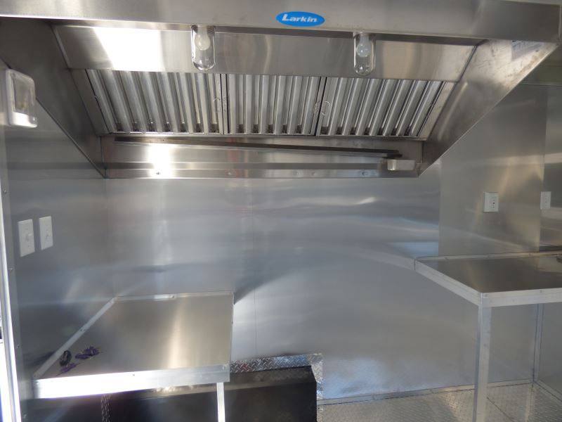 Concession Trailer Indigo Blue 8.5' x 17' BBQ Smoker Event Catering