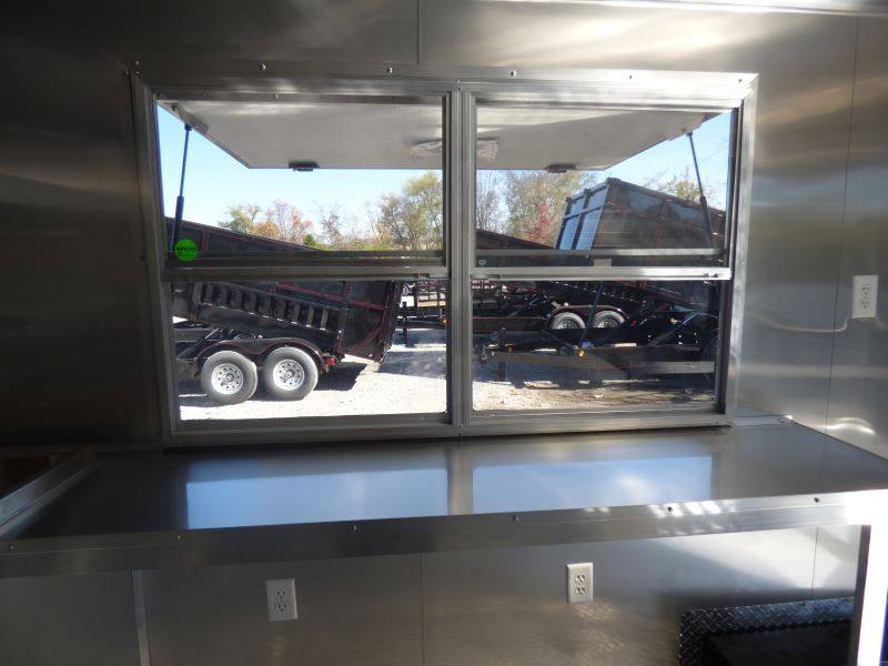 Concession Trailer Indigo Blue 8.5' x 17' BBQ Smoker Event Catering