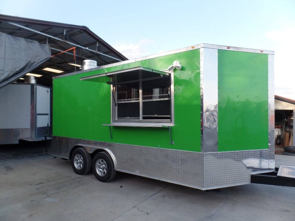 145-8.5-x-16-lime-green-concession-food-catering-trailer-1.jpg 8.5' x 16' Lime Green Concession Food Catering Trailer