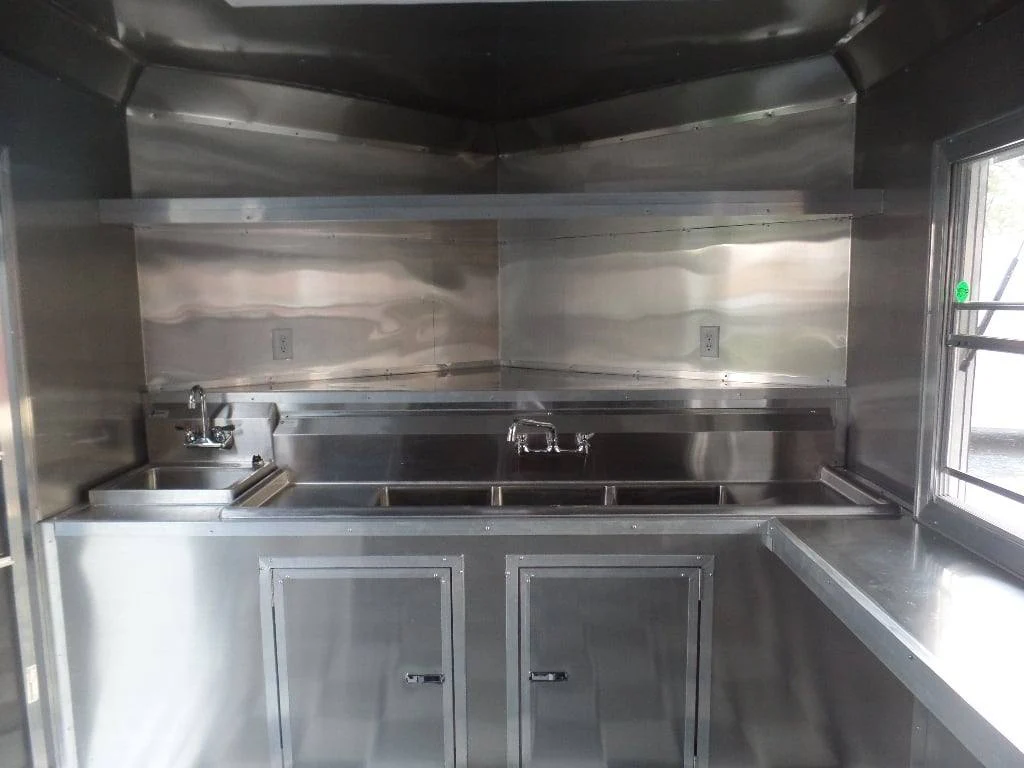 145-8.5-x-16-lime-green-concession-food-catering-trailer-3.webp 8.5' x 16' Lime Green Concession Food Catering Trailer
