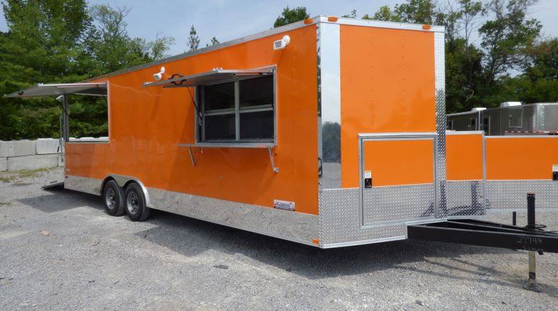 1452-concession-trailer-orange-8.5-x-24-bbq-catering-food-trailer-6.jpg Concession Trailer Orange 8.5' x 24' BBQ Catering Food Trailer