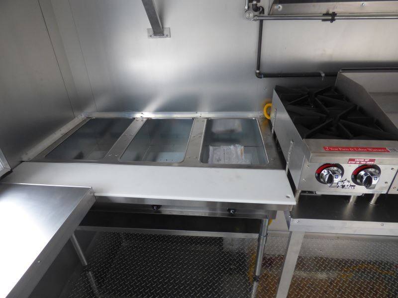 Concession Trailer Red 8.5' x 16' Catering Event Food Trailer & Appliances