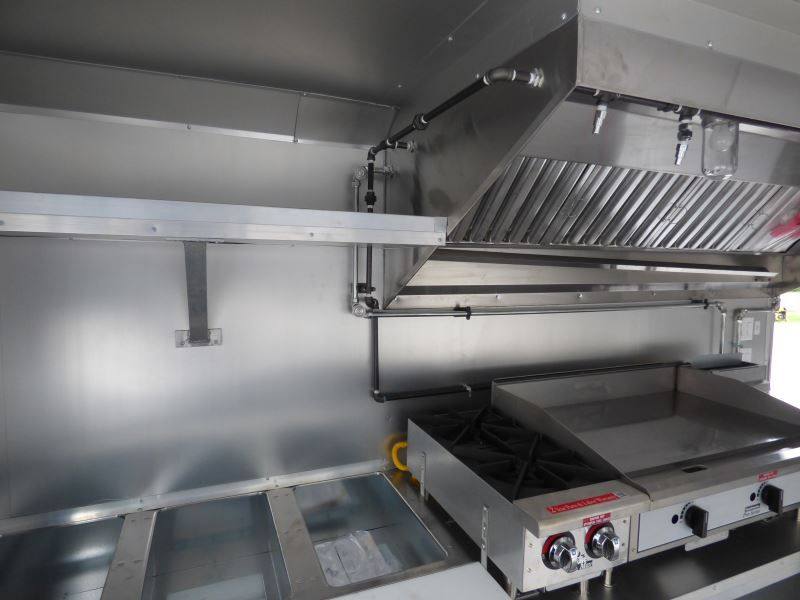 Concession Trailer Red 8.5' x 16' Catering Event Food Trailer & Appliances