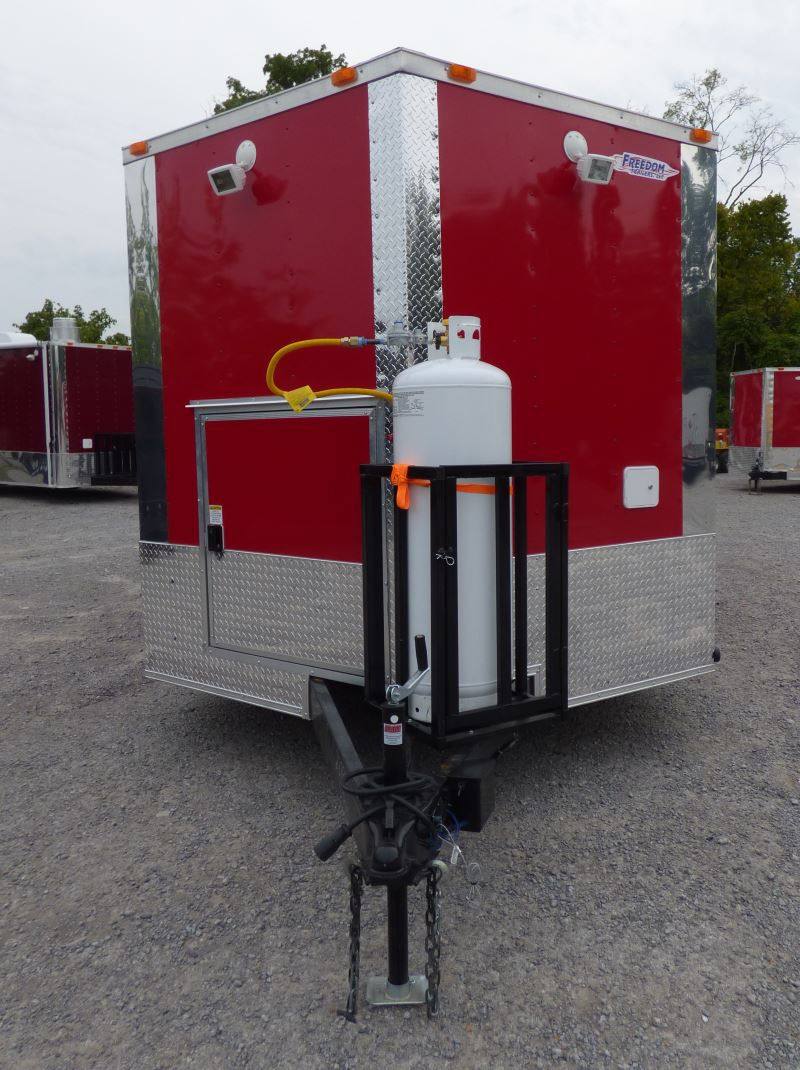 Concession Trailer Red 8.5' x 16' Catering Event Food Trailer & Appliances