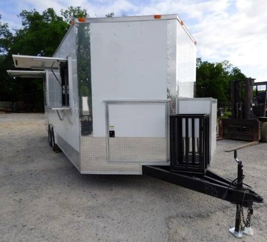 Concession Trailer White 8.5 X 22  - Food Event Catering
