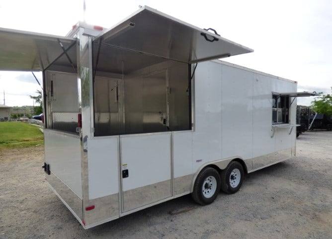 Concession Trailer White 8.5 X 22  - Food Event Catering