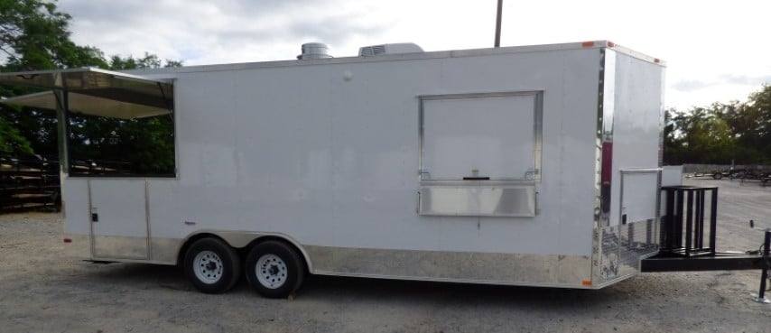 Concession Trailer White 8.5 X 22  - Food Event Catering