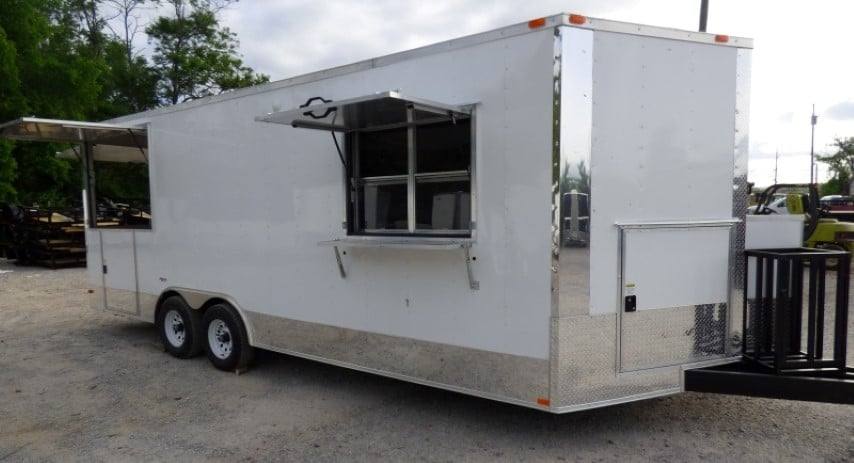 Concession Trailer White 8.5 X 22  - Food Event Catering