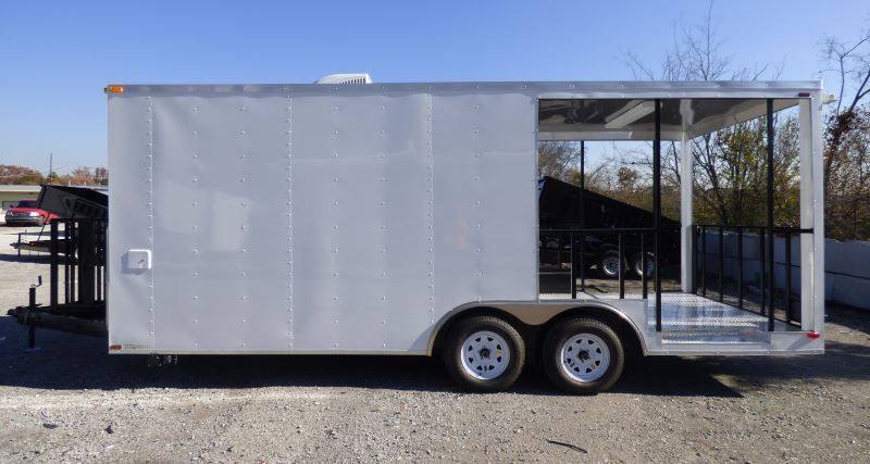 1459-concession-trailer-white-8.5-x-20-bbq-smoker-event-catering-trailer-2.jpg Concession Trailer White 8.5' x 20' BBQ Smoker Event Catering Trailer