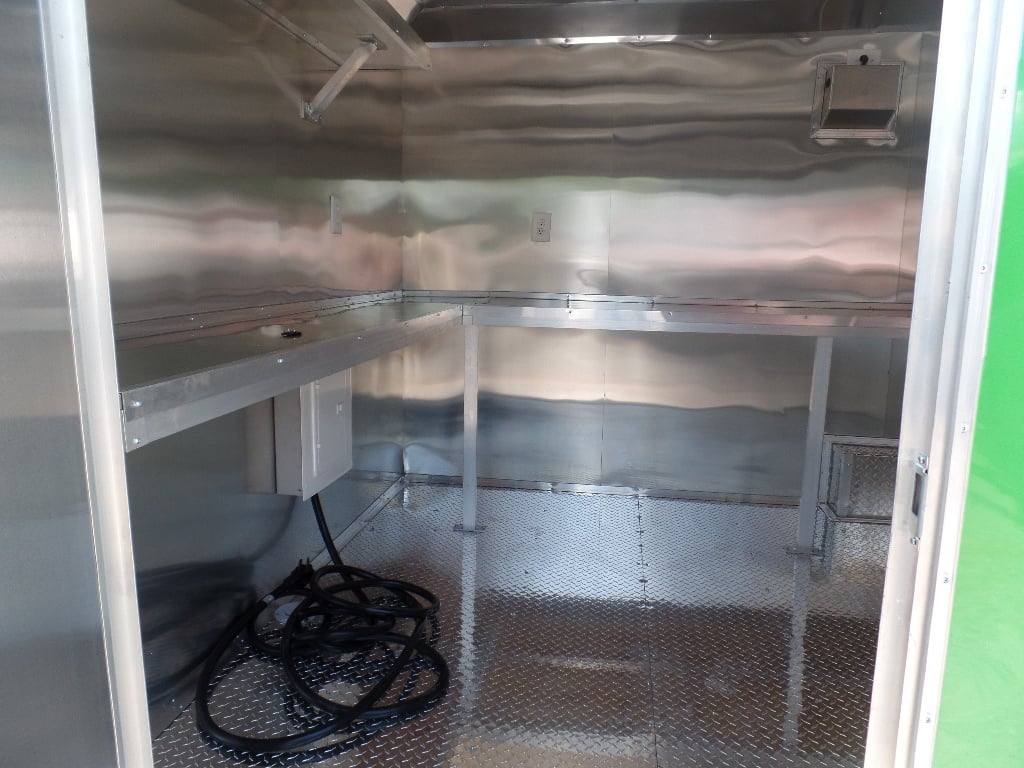 8.5' x 16' Lime Green Concession Food Trailer