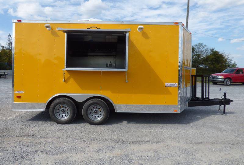 Concession Trailer Yellow 8.5'x 14' Food Vending Event Catering