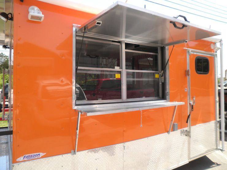 1462-concession-trailers-8.5-x24-orange-bbq-smoker-vending-catering-trailer-18.jpg Concession Trailers 8.5'x24' Orange - BBQ Smoker Vending Catering Trailer