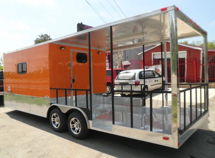 1462-concession-trailers-8.5-x24-orange-bbq-smoker-vending-catering-trailer-19.jpg Concession Trailers 8.5'x24' Orange - BBQ Smoker Vending Catering Trailer