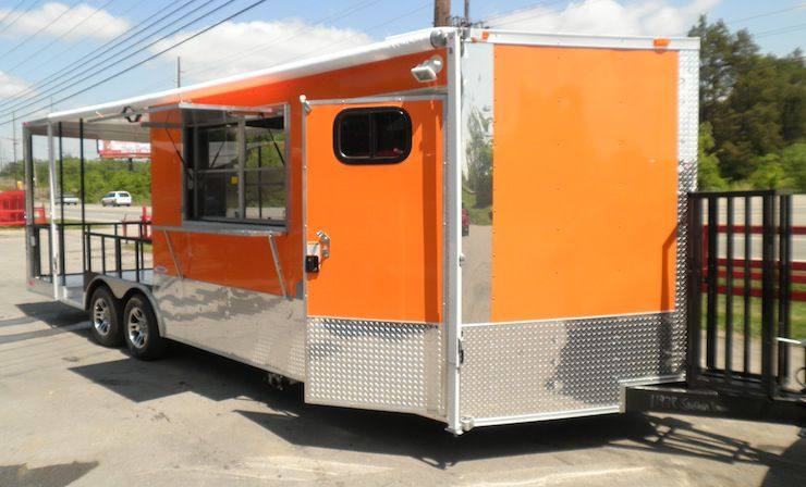 1462-concession-trailers-8.5-x24-orange-bbq-smoker-vending-catering-trailer-2.jpg Concession Trailers 8.5'x24' Orange - BBQ Smoker Vending Catering Trailer