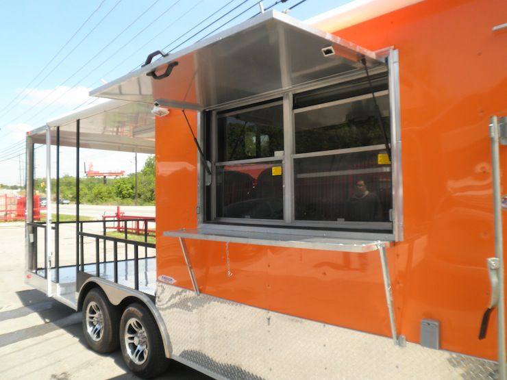 1462-concession-trailers-8.5-x24-orange-bbq-smoker-vending-catering-trailer-3.jpg Concession Trailers 8.5'x24' Orange - BBQ Smoker Vending Catering Trailer