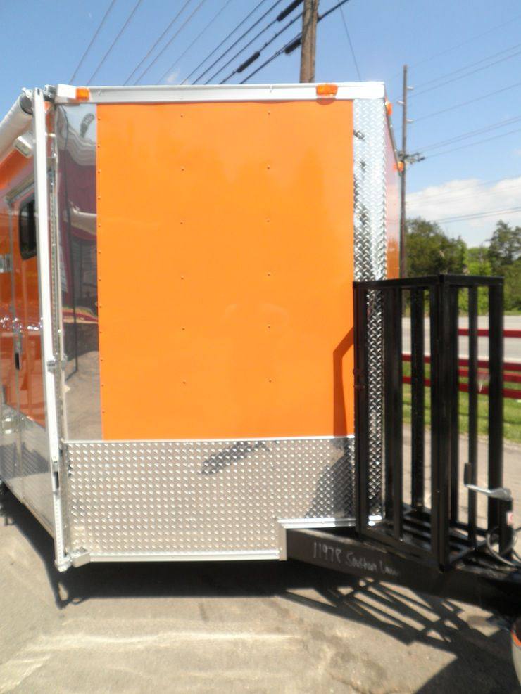 1462-concession-trailers-8.5-x24-orange-bbq-smoker-vending-catering-trailer-8.jpg Concession Trailers 8.5'x24' Orange - BBQ Smoker Vending Catering Trailer