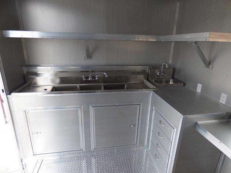 1463-concession-trailers-8.5-x24-red-bbq-food-catering-with-restroom-15.jpg Concession Trailers 8.5'x24' Red BBQ Food Catering With Restroom
