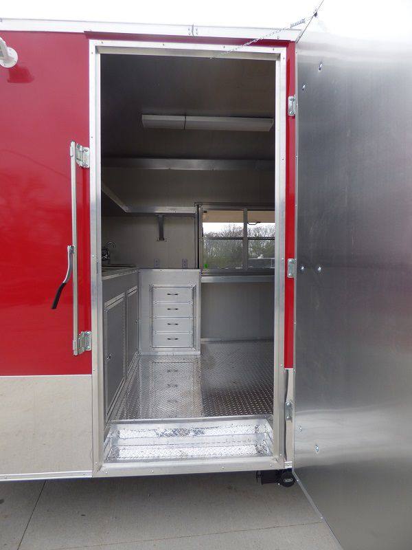 1463-concession-trailers-8.5-x24-red-bbq-food-catering-with-restroom-16.jpg Concession Trailers 8.5'x24' Red BBQ Food Catering With Restroom