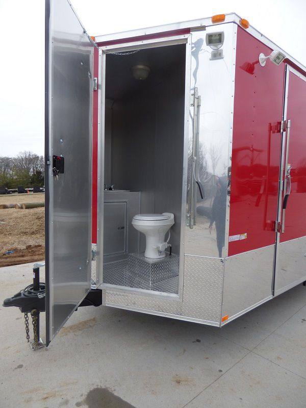 1463-concession-trailers-8.5-x24-red-bbq-food-catering-with-restroom-17.jpg Concession Trailers 8.5'x24' Red BBQ Food Catering With Restroom