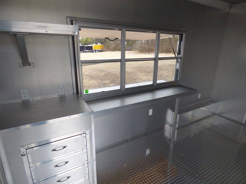 1463-concession-trailers-8.5-x24-red-bbq-food-catering-with-restroom-25.jpg Concession Trailers 8.5'x24' Red BBQ Food Catering With Restroom